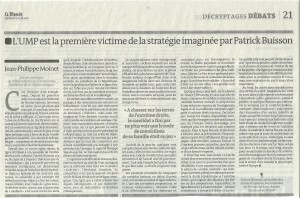 20120427 Tribune de JP Moinet dans Le Monde