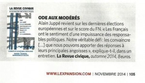 L'Expansion, novembre 2014